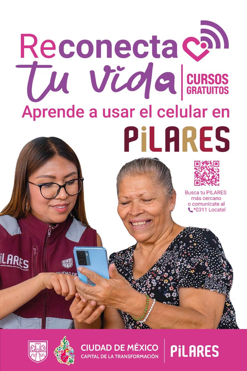 Las personas adultas mayores podrán vencer el miedo al celular, reducir el aislamiento social y encontrar un espacio seguro en #PILARES
¿Conoces a alguien que aún no sepa utilizar su celular? #ReconectaEnPILARES aquí aprenderá con la paciencia de l@s docentes de las Ciberescuelas