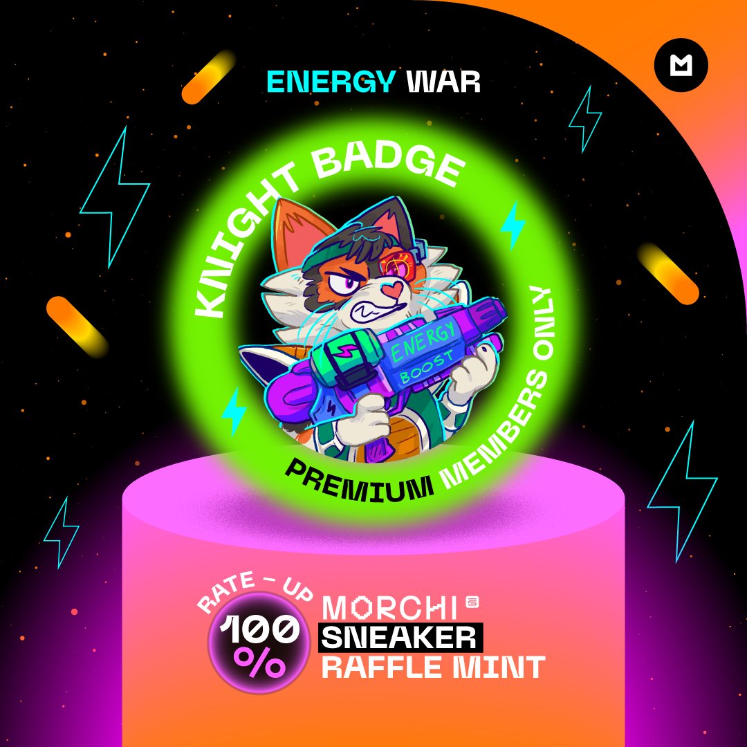 ⚔️ MEET THE KNIGHT BADGE

A badge of true honor - wielded only by the most committed warriors.

🛡️ Exclusively for Premium Battle Pass holders
🎟️ Guaranteed entry to the upcoming Raffle Mint
🔼 100% rate-up 

🎁 100 <a href="/Stepnofficial/">STEPN GO</a> MORCHI Skinned Sneakers are up for grabs.
Hold