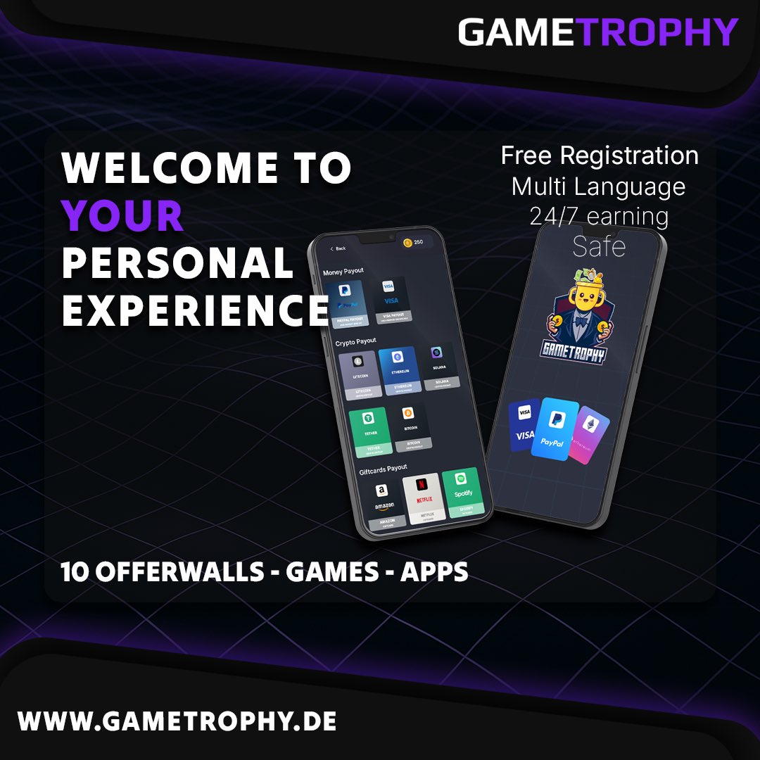 GTdigitalSurvey's tweet photo. 🔥Use the GAMETROPHY UNIVERSE to your Advantage! Surveys-Offers-Games from trusted Partners or Infinity Space from Gametrophy to earn more and more and more! Register for free and start today!🔥#SideHustle #MakeMoney https://t.co/TqzPtQ3v93
