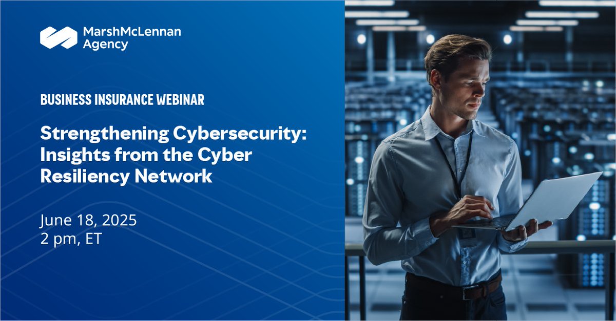 RickKellyFSACFA's tweet image. Enhance your cybersecurity knowledge! Join @Marsh_MMA for a webinar on June 18 at 2:00 pm, ET for insights on #CyberSecurity topics and trends. Register today! #CyberAwareness #MarshMMA sprou.tt/10METERb5hX