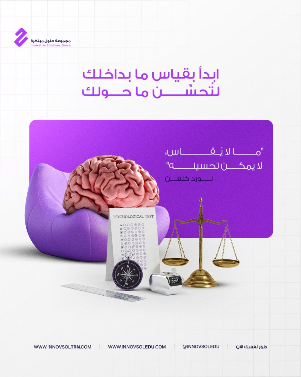 "ما لا يُقاس، لا يُمكن تحسينه" لورد كلفن.
“if you cannot measure it, you cannot improve it.” 
القياس اعتاد أن يكون حكرا للعلوم الطبيعية وبالرغم من ذلك .. فإننا قد لا نقيس المشاعر بالكيلو أو المتر، لكن يمكننا قياسها بالتأمل، والتقييم الذاتي، والسلوكيات.

الوعي الذاتي هو ميزانك