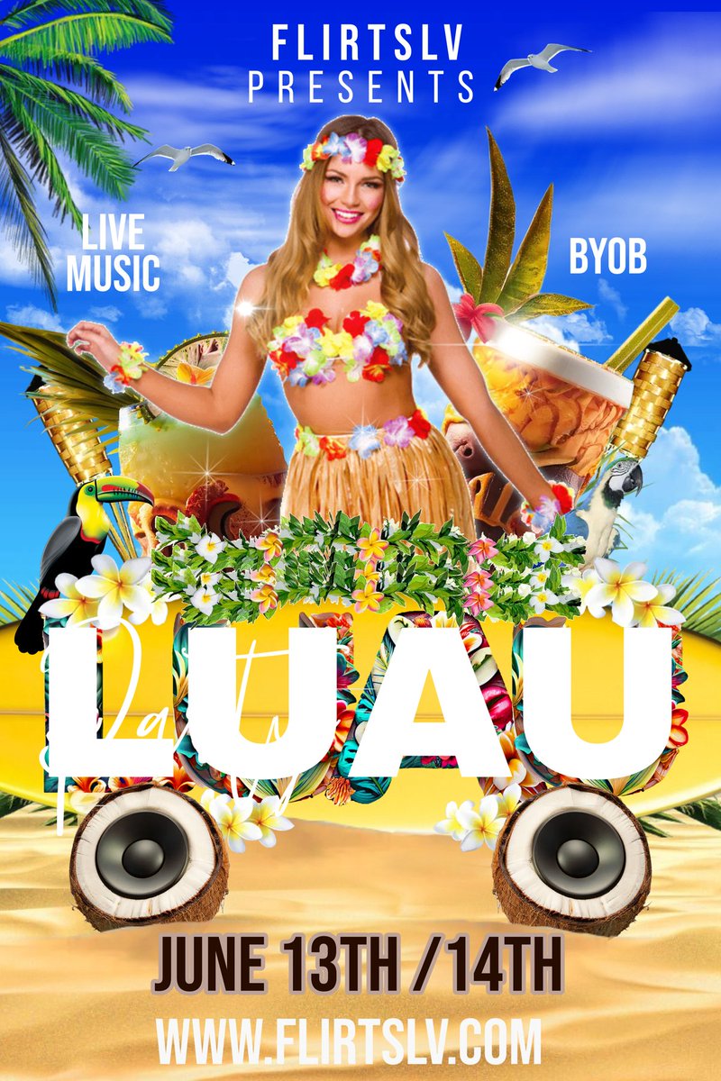 FlirtsLV's tweet photo. New Hours New Playtimes!!!! ..... Hello Everyone Come Join Us This Weekend for Our Luau Parties! Dressing Up isn't Mandatory BUT It's Fun ... Get Tickets at https://t.co/tBxRZGywBu https://t.co/3fPtnjpfII
