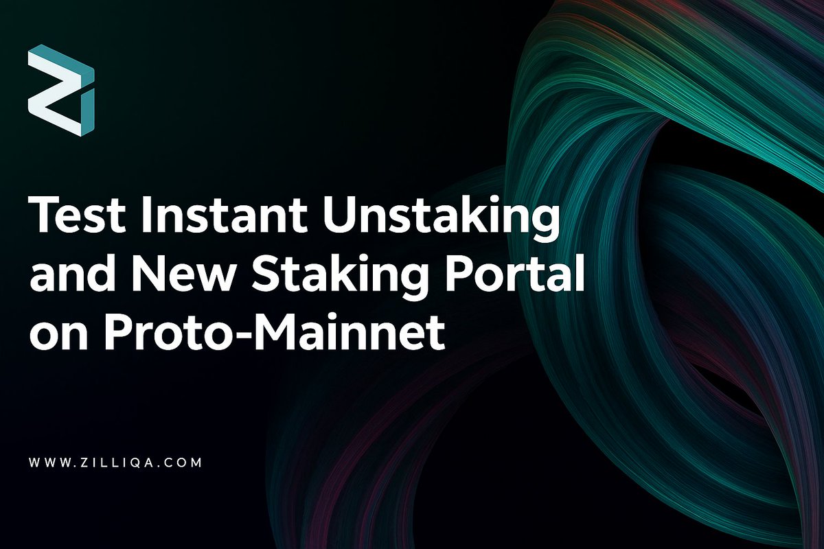 Zilliqa 2.0 is coming – get ready! 🔥

You can now test Instant Unstaking and try the new Staking Portal on the Zilliqa 2.0 proto-mainnet!

This is your chance to experience the new staking system before mainnet launch and ensure your ZIL is ready to earn rewards from day one.