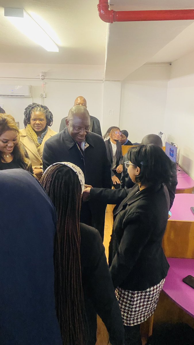 voiceitinaction's tweet photo. #10YearsOfVoiceItInAction - One of our wishes was to meet with the President of South Africa @CyrilRamaphosa
Today in Eersterust - #SACII, I had the pleasure of meeting the President briefly and I also shared our campaign package - #1MillionTs against GBVF #VoiceItInAction. https://t.co/5DhegjWpZD