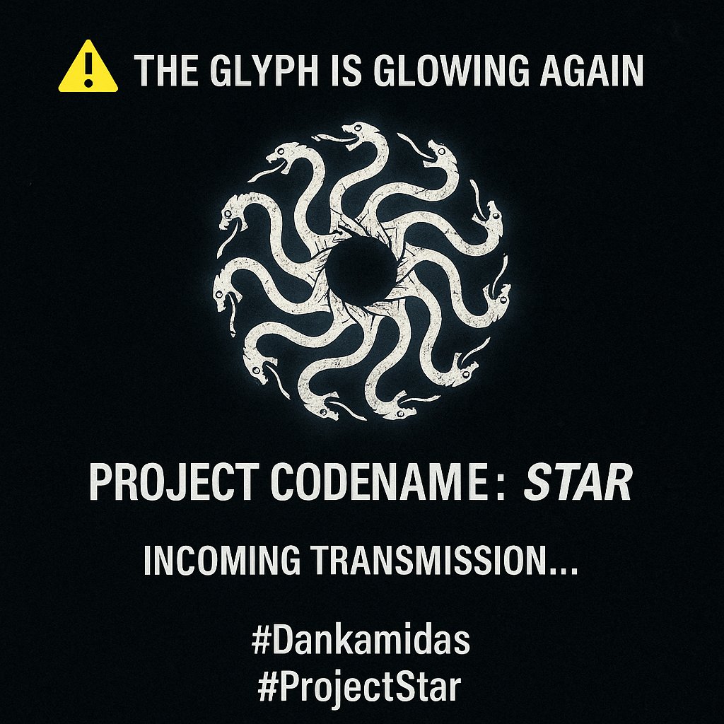 Dankamidas's tweet image. ⚠️ The glyph is glowing again⚠️
            15 heads. One origin.
         Project Codename: STAR

open.spotify.com/album/410wRfsE…

#Dankamidas #ProjectStar #Jam