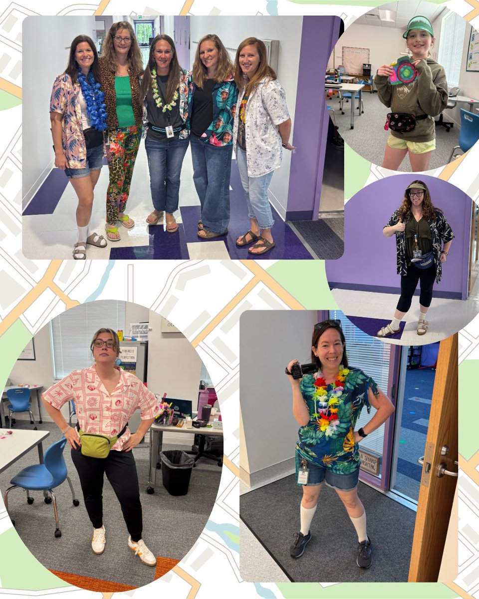 Tacky Tourist Tuesday was a ton of fun! Lots of socks, sandals and sun hats.