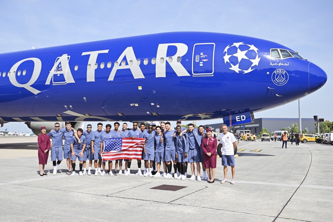 في الطريق إلى لوس أنجليس! 🛫🇺🇸

🔜 <a href="/FIFACWC/">FIFA Club World Cup</a> 

<a href="/qatarairways/">Qatar Airways</a> - #GoingPlacesTogether