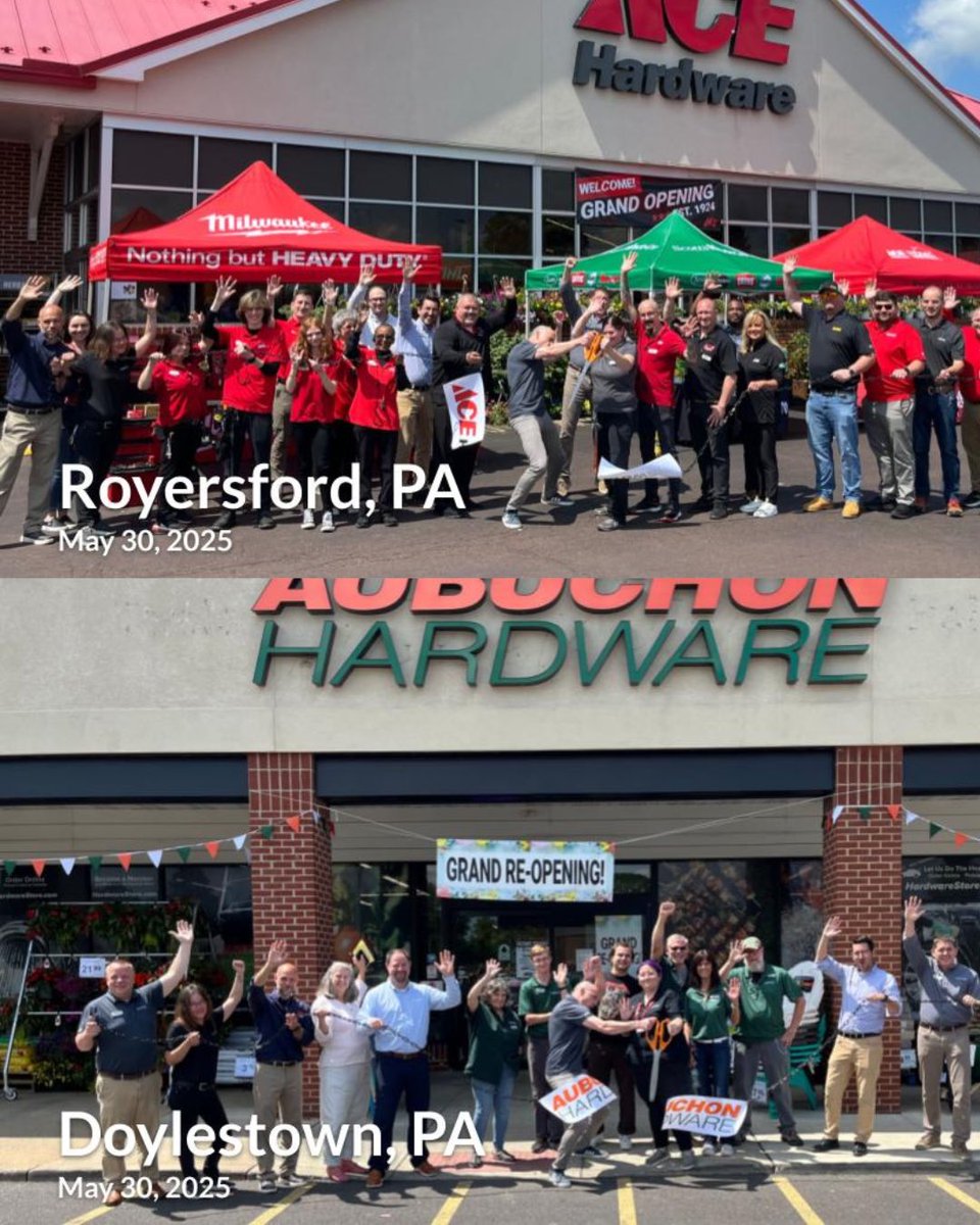 AubuchonHrdware's tweet image. A record-breaking month of Grand Re-Openings! 🎉
In May, we celebrated 5 major Grand Re-Openings—our biggest remodel month yet! From New Hampshire to Pennsylvania, thanks to our teams, customers, and community partners who made it all possible! 🧡