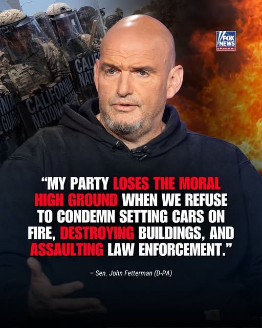 "This is anarchy and true chaos."

U.S. Senator John Fetterman calls out Democrats for failing to condemn the violent, anti-ICE riots in Los Angeles, as Donald J. Trump takes decisive action by deploying National Guard &amp; Marines to the city.