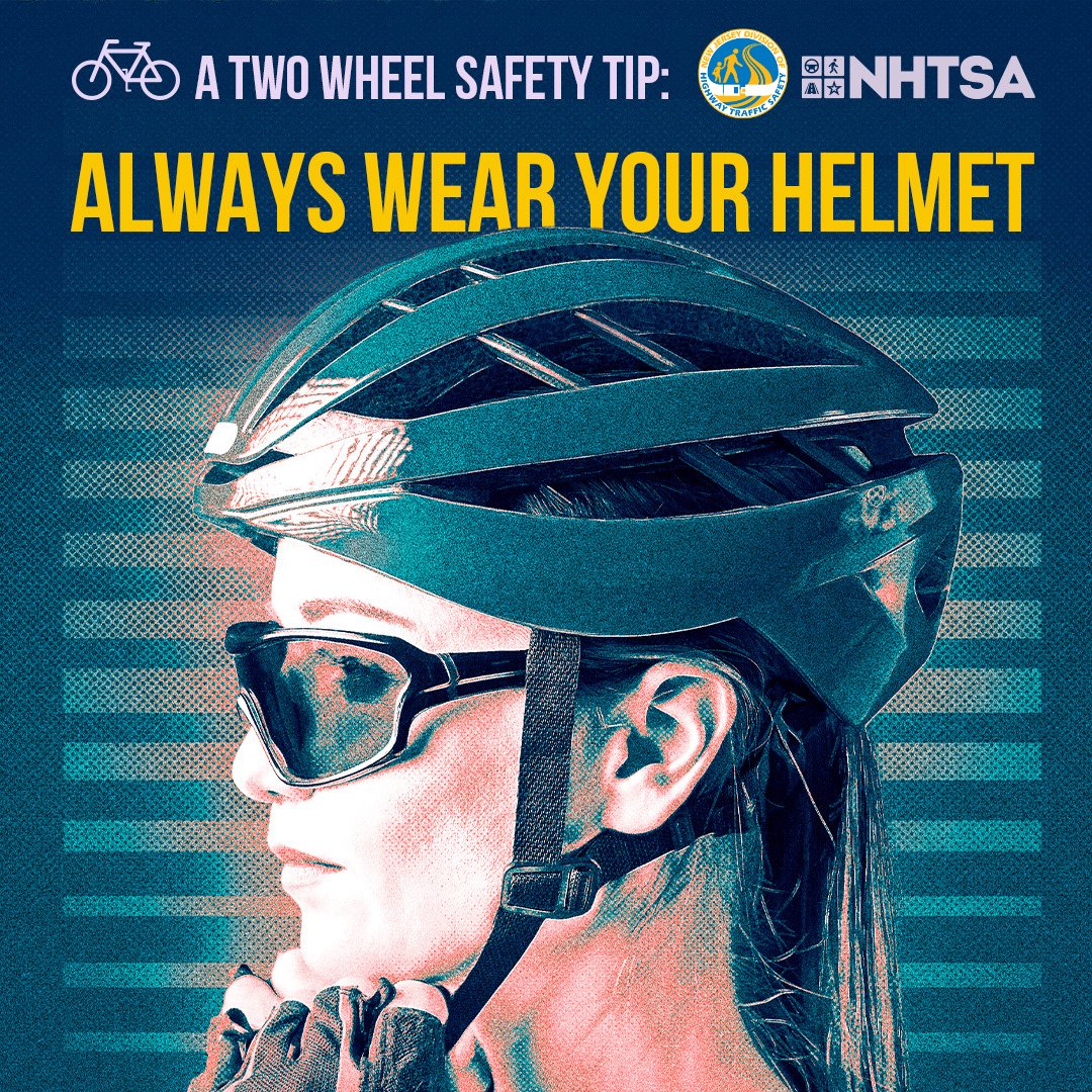 NJTrafficSafety's tweet image. You may think you look cool riding around without a helmet - but in a near miss or a crash, that helmet might save your life. Wearing a helmet is the most effective way to prevent a serious head injury while riding. #WearYourHelmet