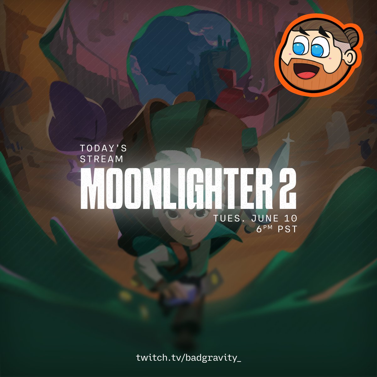 Gonna check out the moonlighter 2 demo today! planning on going live at 6pm pst