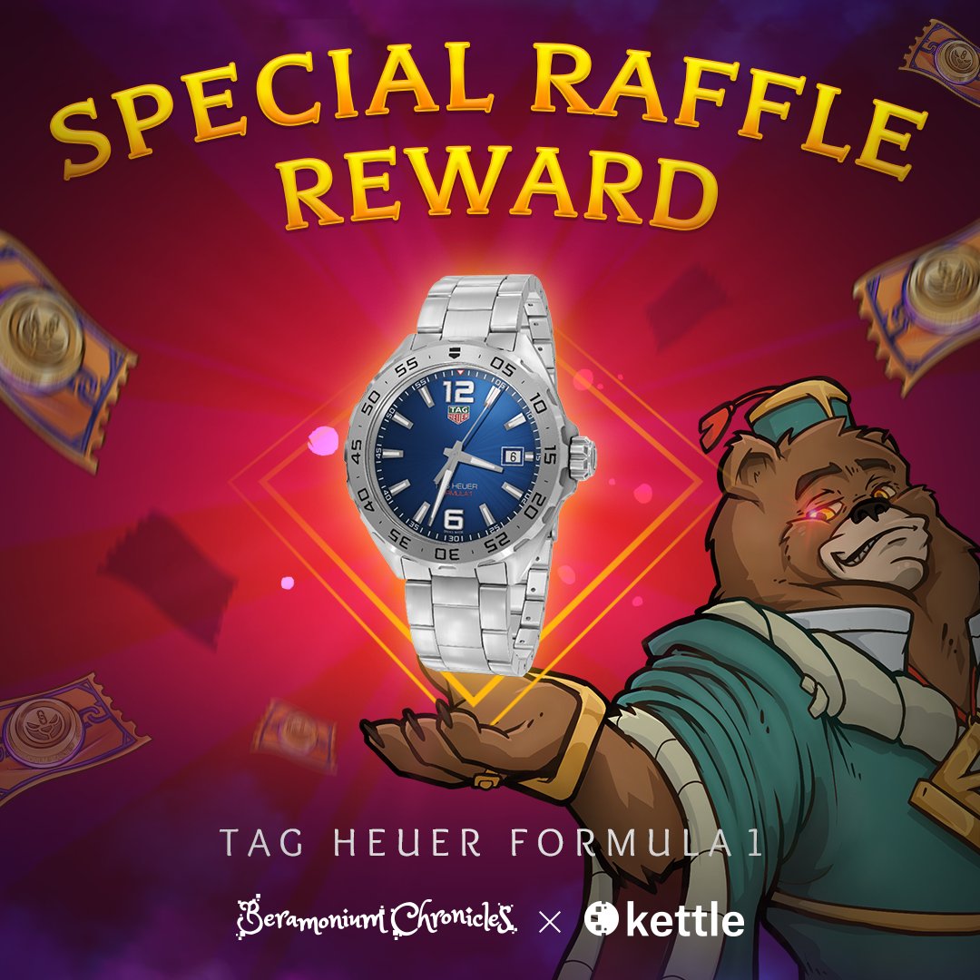 ⌚️ Win TAG Heuer Formula 1 ⌚️

In our most fun collab yet, we’ve teamed up with <a href="/kettle_shop/">Kettle</a> to drop a TAG Heuer Formula 1 into the S2 Raffle rewards pool!🤯

• Grab a Raffle Ticket in the Gem Shop (100k Gems)
• Every ticket = 1 entry

Still 5 weeks to go in Season 2 🐻 🧙‍♂️