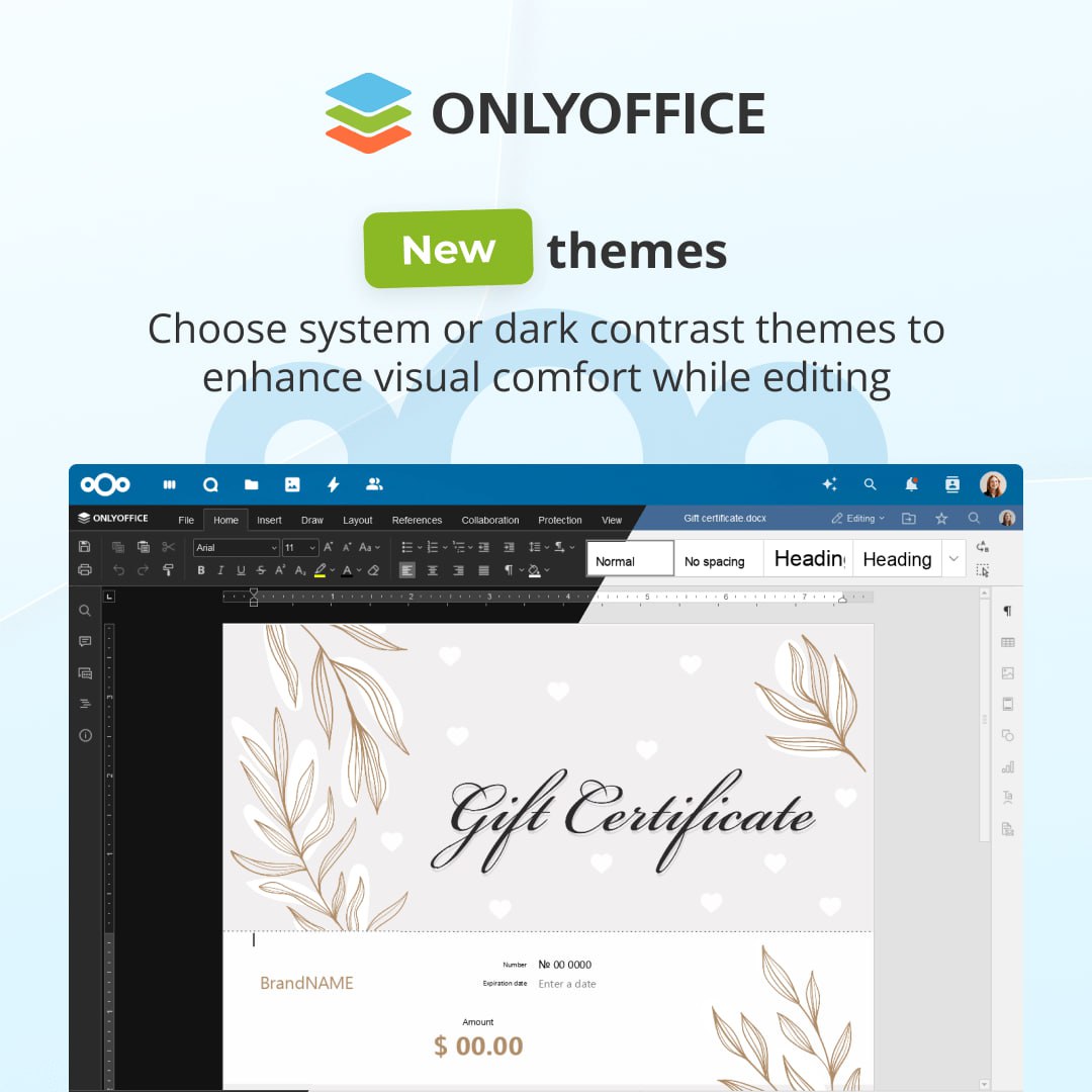 onerpsystems's tweet photo. 🚀 Smarter. Safer. Better.
The new ONLYOFFICE + #Nextcloud app is here:
🔒 Restrict downloads
🔗 Dynamic external links
🎨 Accessibility themes
⚙️ JWT settings &amp; more
📩 We are an official partner of @only_office.
Need help? support@onerpsystems.co.ke
👉 https://t.co/Ll6J49WJr1 https://t.co/ykoIhEq1SR