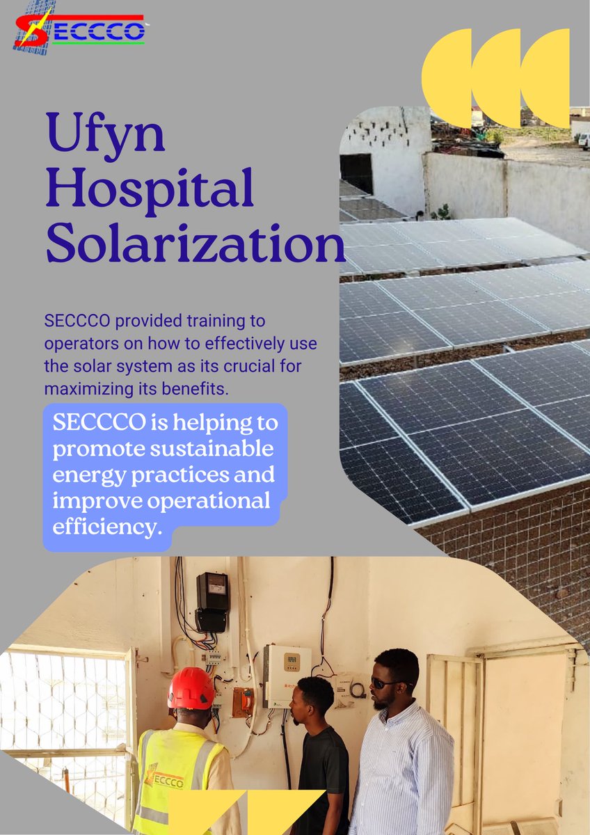#SECCCO is helping to promote sustainable energy practices and improve operational efficiency in #Somalia