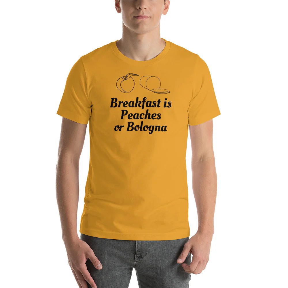 Breakfast is Peaches or Bologna. Get your Rust Creek merch here! shop.lunacyproductions.com/collections/ru…