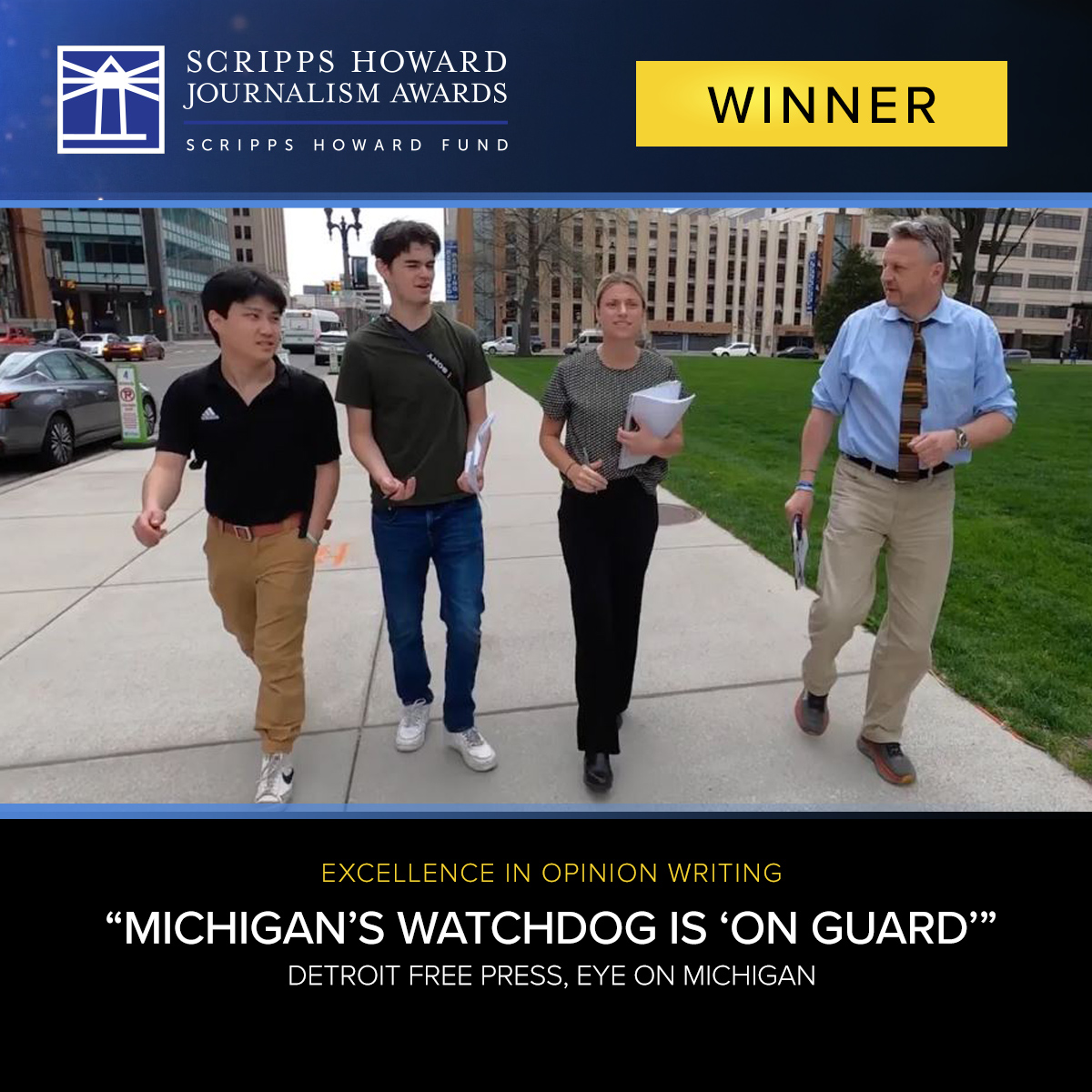ScrippsHowardAwards (@sh_awards) on Twitter photo The #SHJAwards winner for Excellence in Opinion Writing is <a href="/freep/">Detroit Free Press</a> and <a href="/eyeonmichigan/">Eye on Michigan</a> for "Michigan's Watchdog is 'On Guard'." scripps.com/fund/journalis… The #SHJAwards winner for Excellence in Opinion Writing is <a href="/freep/">Detroit Free Press</a> and <a href="/eyeonmichigan/">Eye on Michigan</a> for "Michigan's Watchdog is 'On Guard'." scripps.com/fund/journalis…