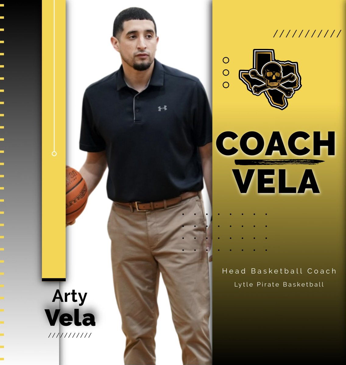 🚨🚨 We are excited to announce that Coach Arty Vela will take over as the new Lytle Pirate Head Basketball Coach. Let’s go!!  🚨 🚨 <a href="/LytleBasketball/">Lytle Basketball 🏀</a> <a href="/lytleisd/">Lytle ISD</a>