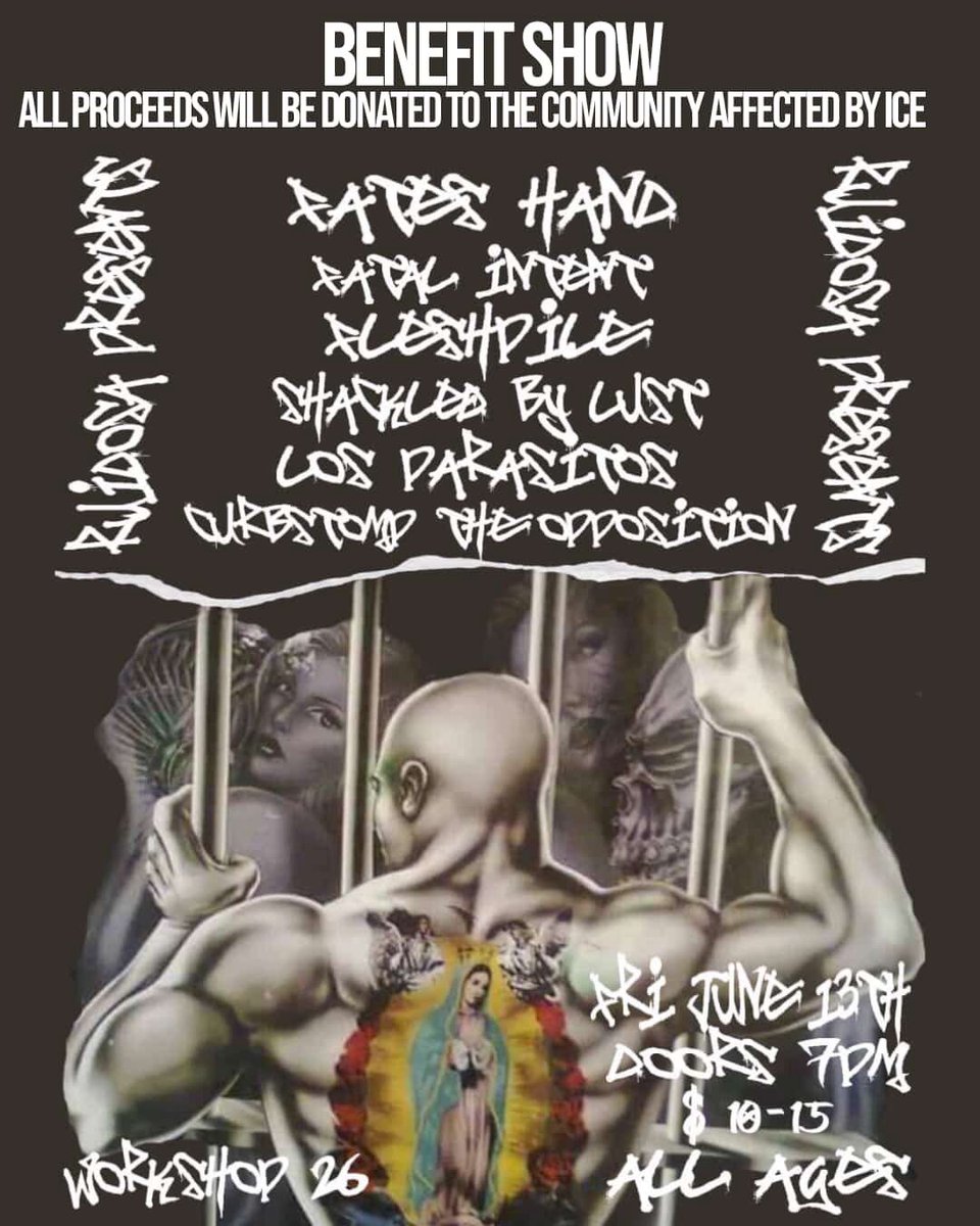 Chicago show this Friday is now a benefit show! Money goes to the community affected by ICE. Come and support, we stand stronger together! 🇲🇽♥️🇵🇷