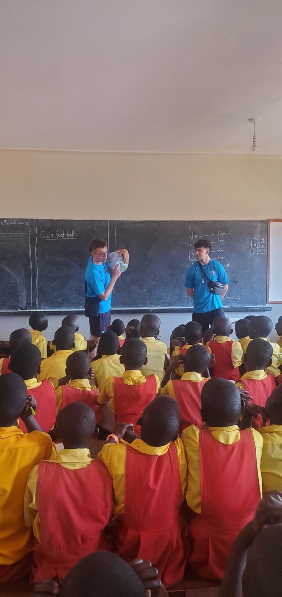 SimbaGaa's tweet image. First day at Help Nursery and Primary school in Jinja was a blast! So much fun and learning Gaelic football with the UCD students. Can't wait for more days like this!