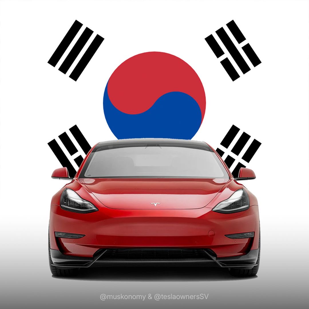🚨BREAKING
Tesla gearing up to roll out Full Self‑Driving in South Korea 🇰🇷

App flags and headlines hint approval is imminent—Musk’s AI-driving edge hitting Asia next