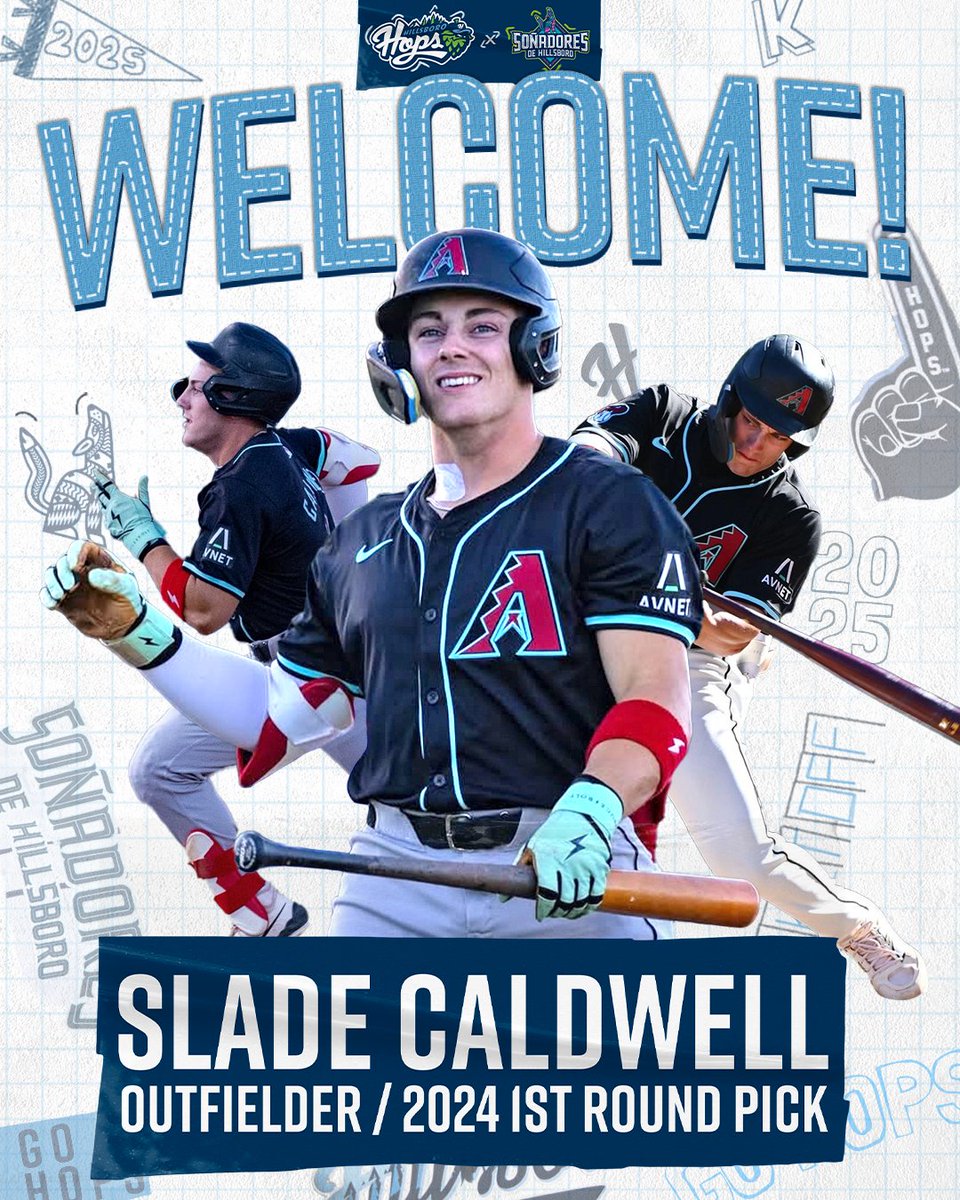 Hops fans, please join us in welcoming 2024 1st-round pick Slade Caldwell to the team! 

The 18-year-old led the California League with a .460 on-base percentage, while hitting three home runs and stealing 13 bases.

MORE: milb.com/hillsboro/news…
