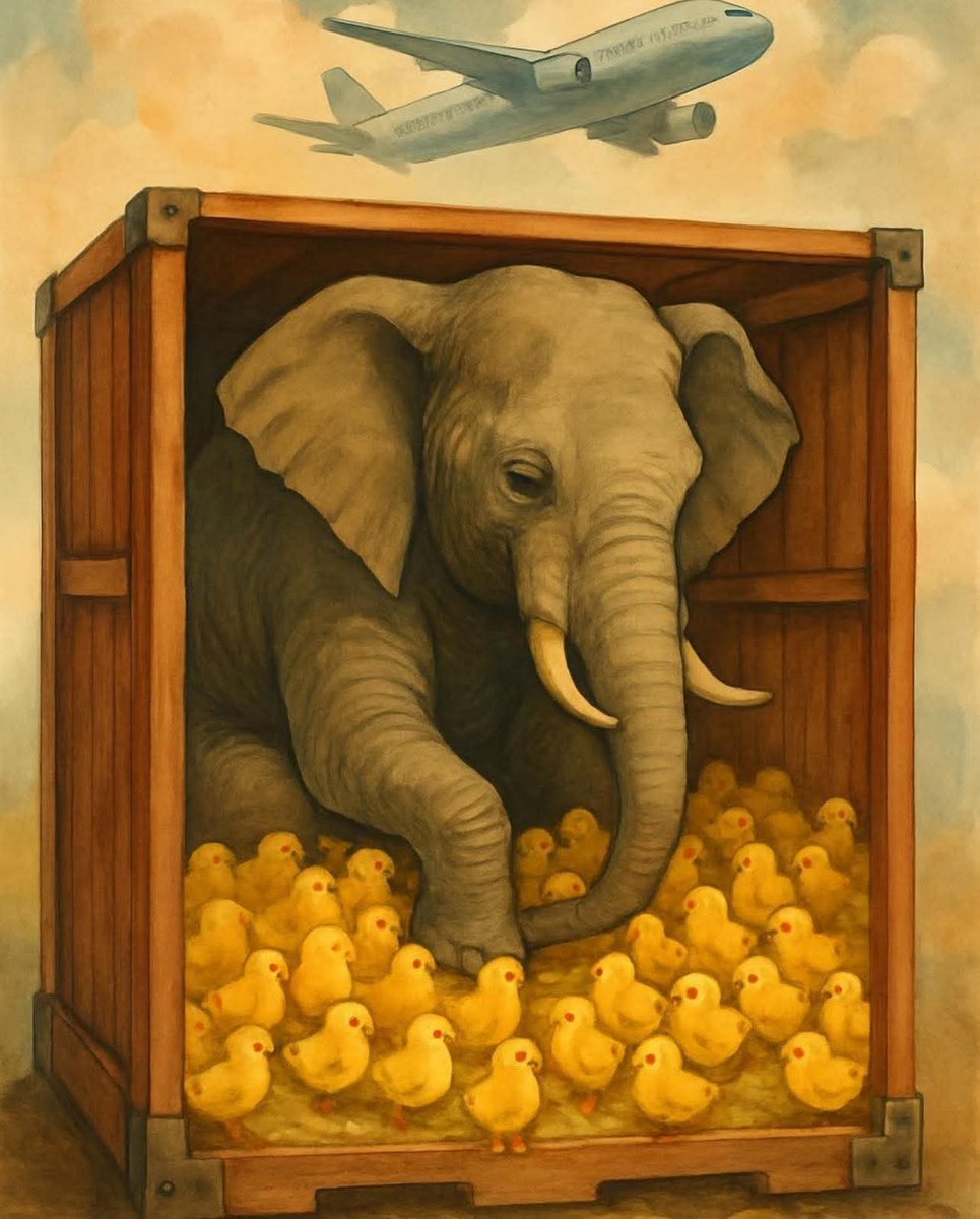 Когда слона нужно перевезти самолётом из одной страны в другую – например, из Индии в США – его клетку наполняют… маленькими цыплятами. Да, вы не ошиблись: именно крошечными птенцами.

 Для чего это делают?

 Несмотря на свои гигантские размеры, слон имеет сильнейший страх