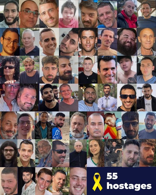 55 hostages are still being held in the hellhole known as Gaza for 613 days.  

They are starving.   
They are hurting.   
They are afraid.   
They are suffering.  

Please, never stop being a voice for them. Don’t let them be forgotten.