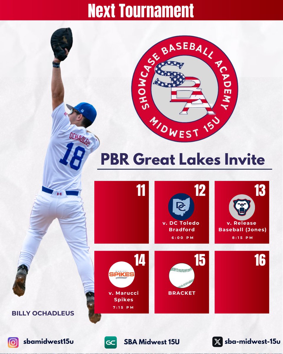 This weekend takes us to Columbus, OH and the PBR Great Lakes Invite! <a href="/PrepBaseballOH/">Prep Baseball Ohio</a> <a href="/prepbaseball/">Prep Baseball</a> #sbamidwest #showcasebaseballacademy #showcasebaseball