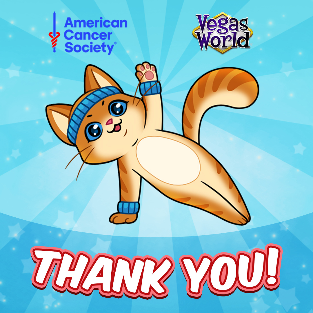 We are proud to share that our games, Vegas World, Casino World &amp; 7 Seas Casino helped raise $40k for the <a href="/AmericanCancer/">American Cancer Society</a> Society's HEALED Gold Medal Grants program, empowering survivors by improving holistic health. Thank you to our players for their support of ACS!