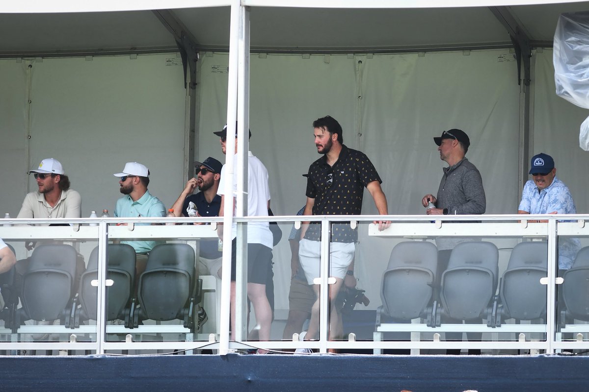Pittsburgh Pirates pitcher Paul Skenes looks on at the 18th hole at the U.S. Open in Oakmont on Tuesday during practice rounds.