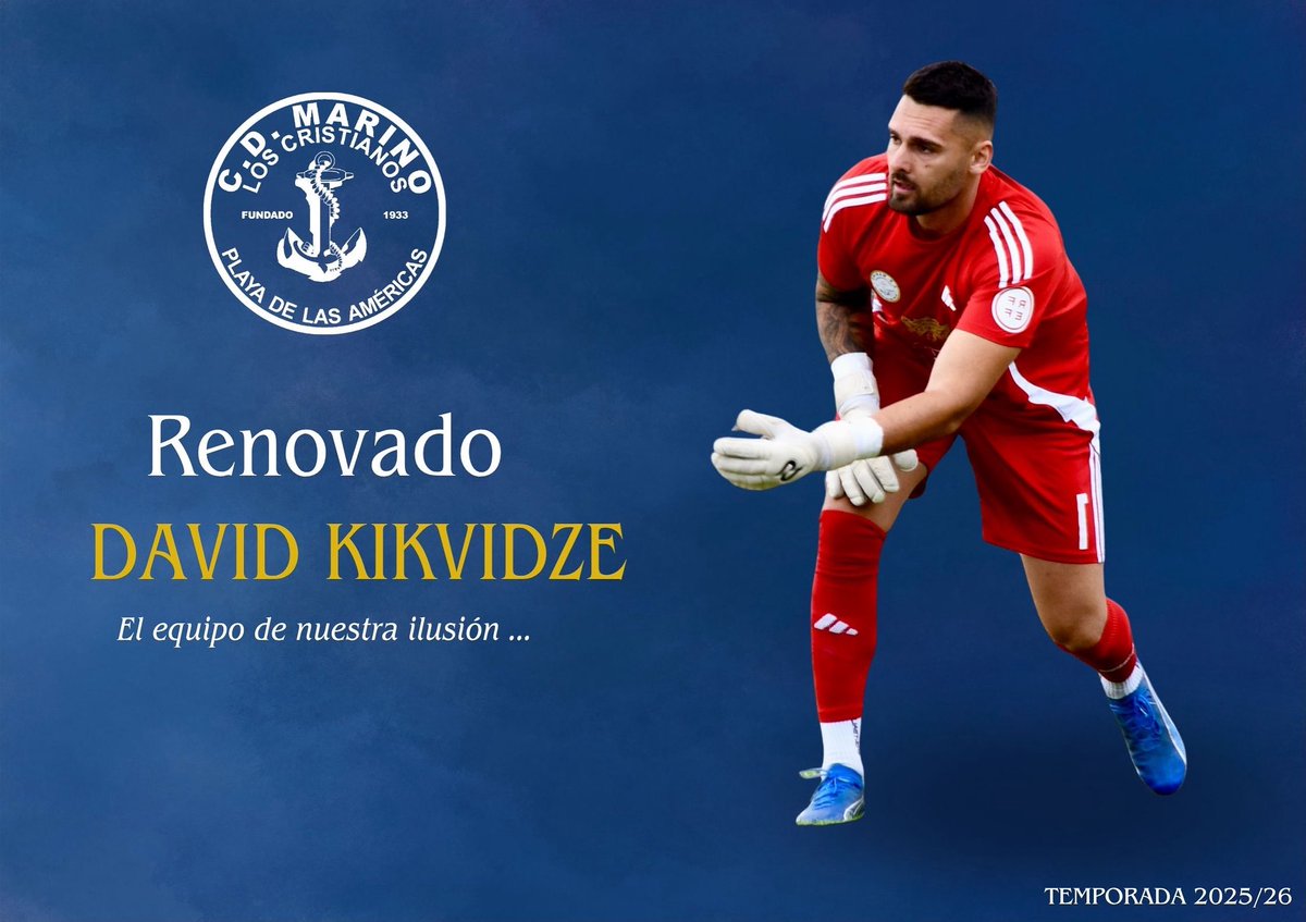 🔵⚪ OFICIAL | David Kikvidze renueva con el equipo.

Nuestro portero defenderá un año más la portería del Estadio Antonio Domínguez.

🤩💙