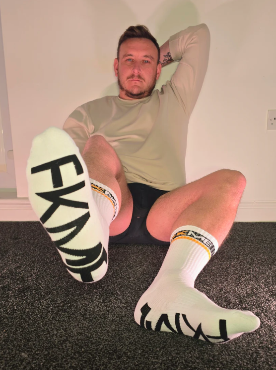 The lads at <a href="/FKME_merch/">FKME</a> have you sorted for a Stable Orgy.  Knee pads are a must, but these socks are definitely what every Mare should be wearing in a sling!
Head to fkmemerch.com or check out their stall on Sunday.  Don't forget, StableMaster members get discount.