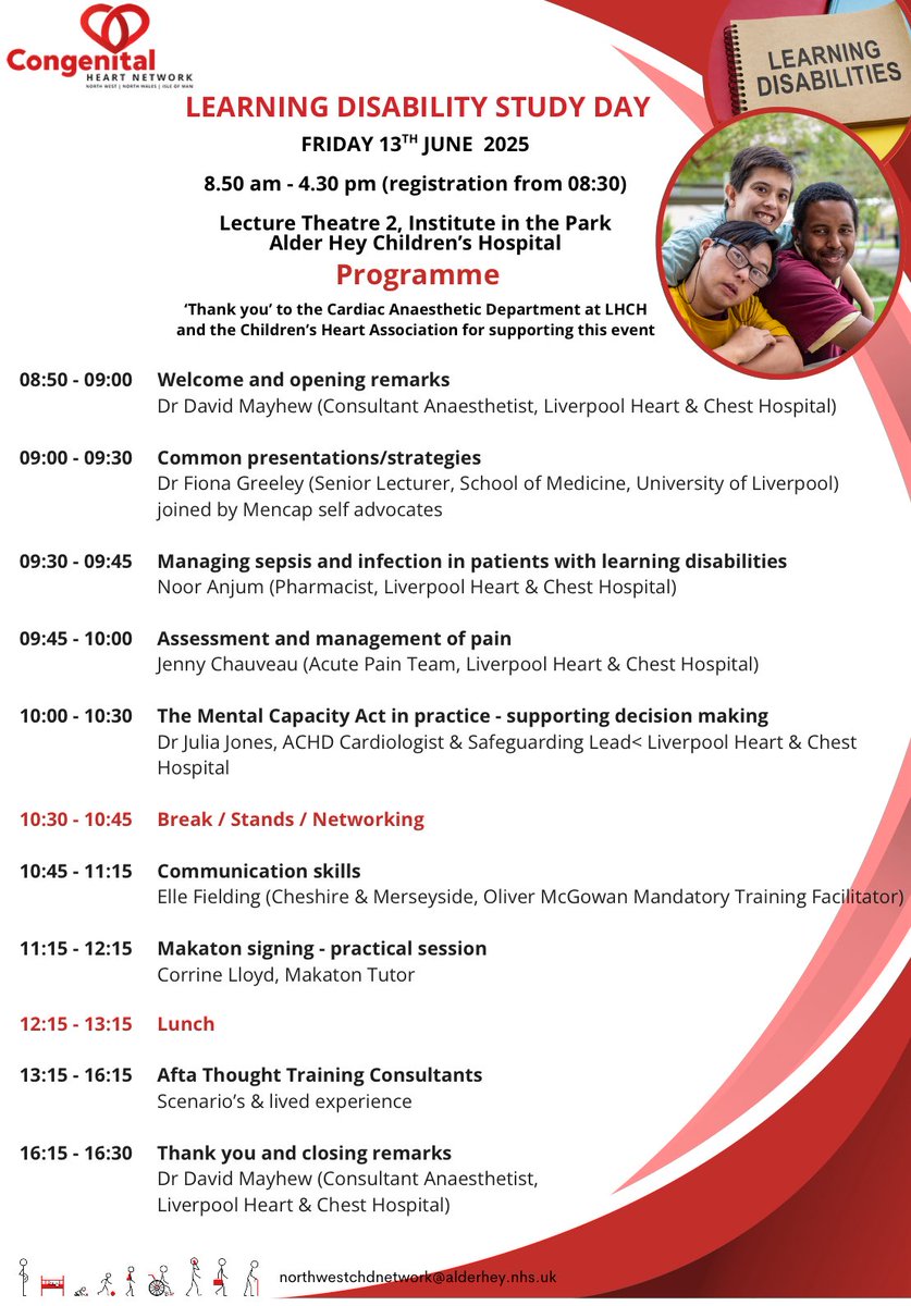 LD study day on 13th June is fully booked. Excited for a great day of powerful learning  🙌

🌟 lived experience 
🌟communication skills
🌟 Makaton 
🌟drama based learning 

<a href="/AFTA_Thought/">AFTA Thought</a> <a href="/mencapliverpool/">Mencap Liverpool & Sefton</a> <a href="/PFMerseyside/">P F Merseyside</a> <a href="/LHCHFT/">LHCH</a> <a href="/HeartCentreAld1/">The Heart Centre @AlderHey 💙</a> <a href="/cha_nw/">CHA</a> <a href="/HW_Liverpool/">Healthwatch L'Pool</a> 

See ⬇️⬇️