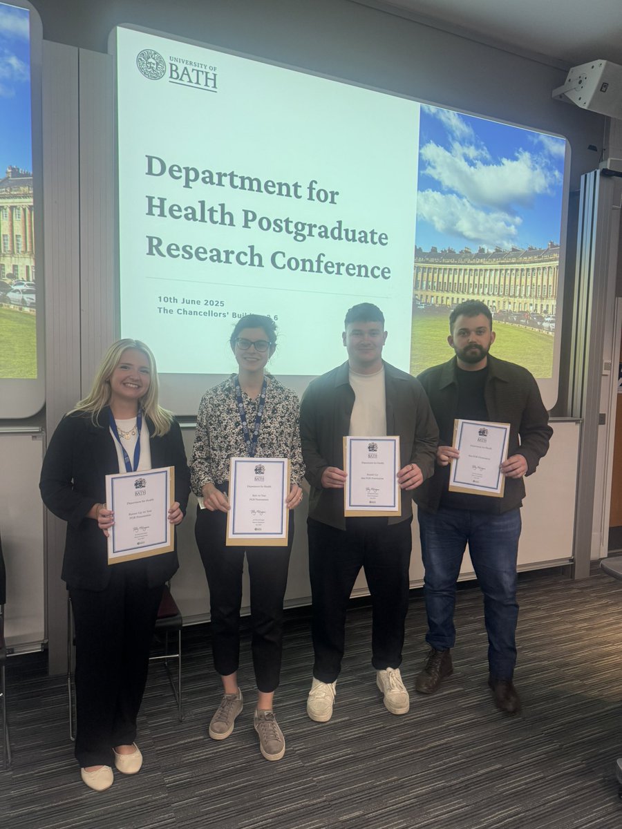 Jennifer Maher (@jenniferlmaher) on Twitter photo The first annual <a href="/Health_at_Bath/">Uni of Bath HEALTH</a> PGR Conference was a resounding success! Thanks to all who attended & presented their work, and congratulations to the presentation award winners. <a href="/UniofBath/">University of Bath</a> The first annual <a href="/Health_at_Bath/">Uni of Bath HEALTH</a> PGR Conference was a resounding success! Thanks to all who attended & presented their work, and congratulations to the presentation award winners. <a href="/UniofBath/">University of Bath</a>