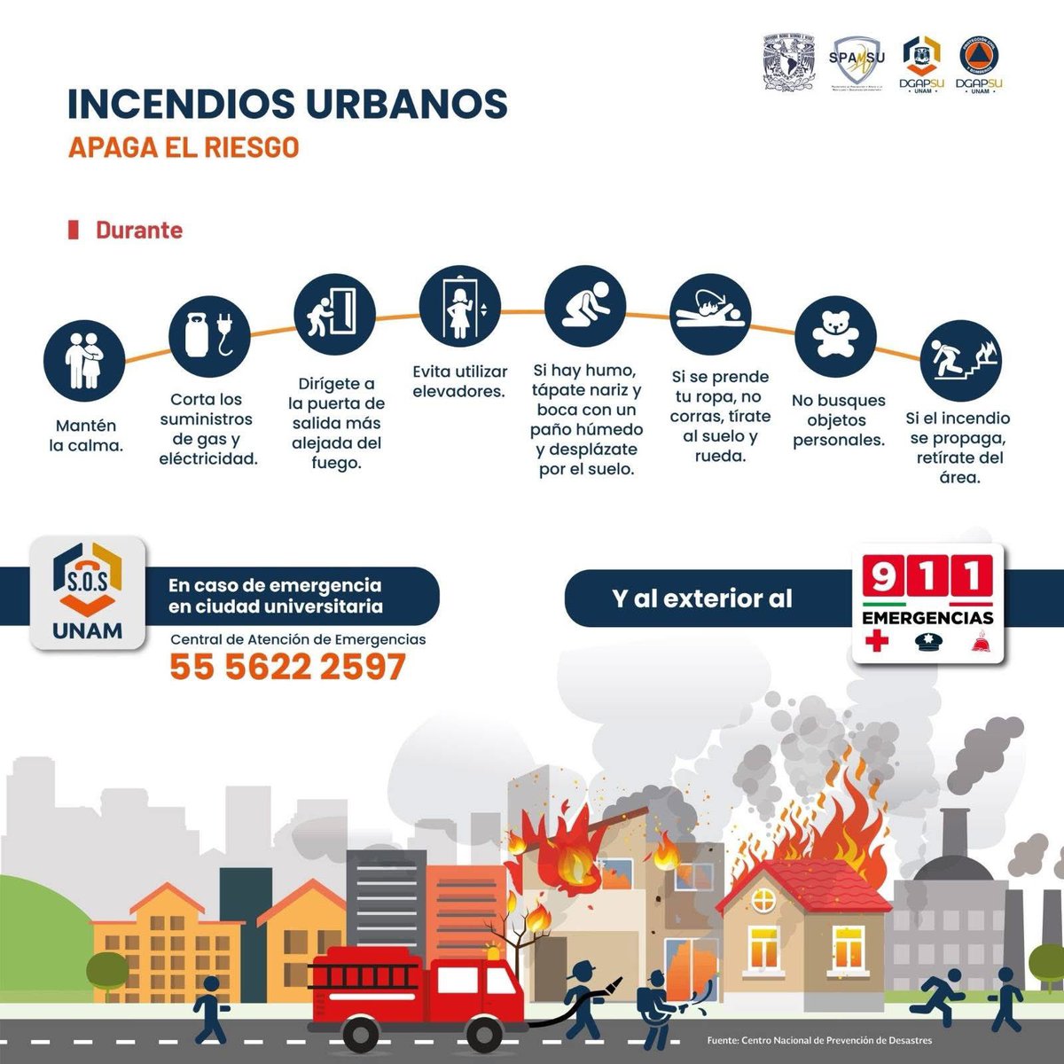 ¡Cuidado con los incendios urbanos 🔥!

Conoce qué son, sus causas, cómo podemos prevenirlos y los sitios donde mayormente ocurren.

🧯 Infórmate sobre qué hacer durante un incendio y, en caso de emergencia, comunícate al 911 ☎️

#LaPrevenciónEsLaLlaveDeTuSeguridad