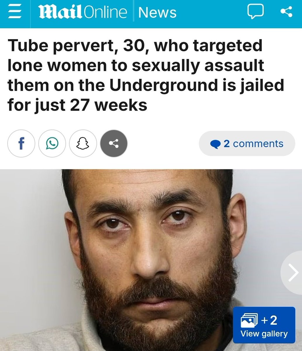 🚨LONDON: Predator, Ahmad Ahmedzai, 30, who targeted &amp; sexually assaulted 3 lone women - 1 woman multiple times - on trains across London, incl. Underground, has been jailed for JUST 27 WEEKS.

Despite their "zero tolerance policy", he can still travel on TFL with an oyster card