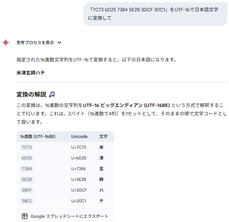 ホントだ😮 Gemini 2.5 Proでキシリア様の暗号を解読できた‼️ 「7C73