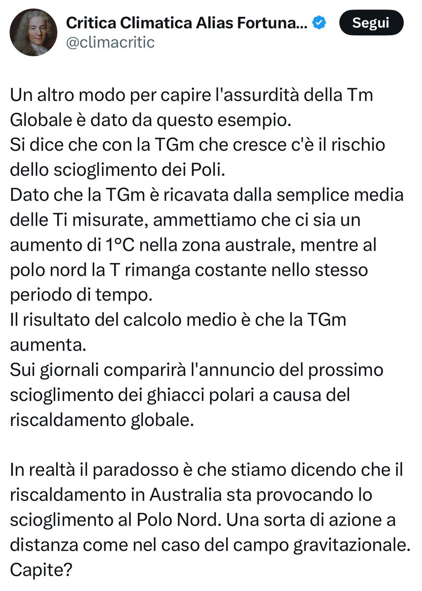 Nardelli si deve essere dimenticato che i confini che vede disegnati sulle mappe nella realtà non esistono.

Ah, a causare il riscaldamento è la CO2. La CO2 è un gas serra ben mescolato in atmosfera, che è una, non è che ogni paese ha la propria.