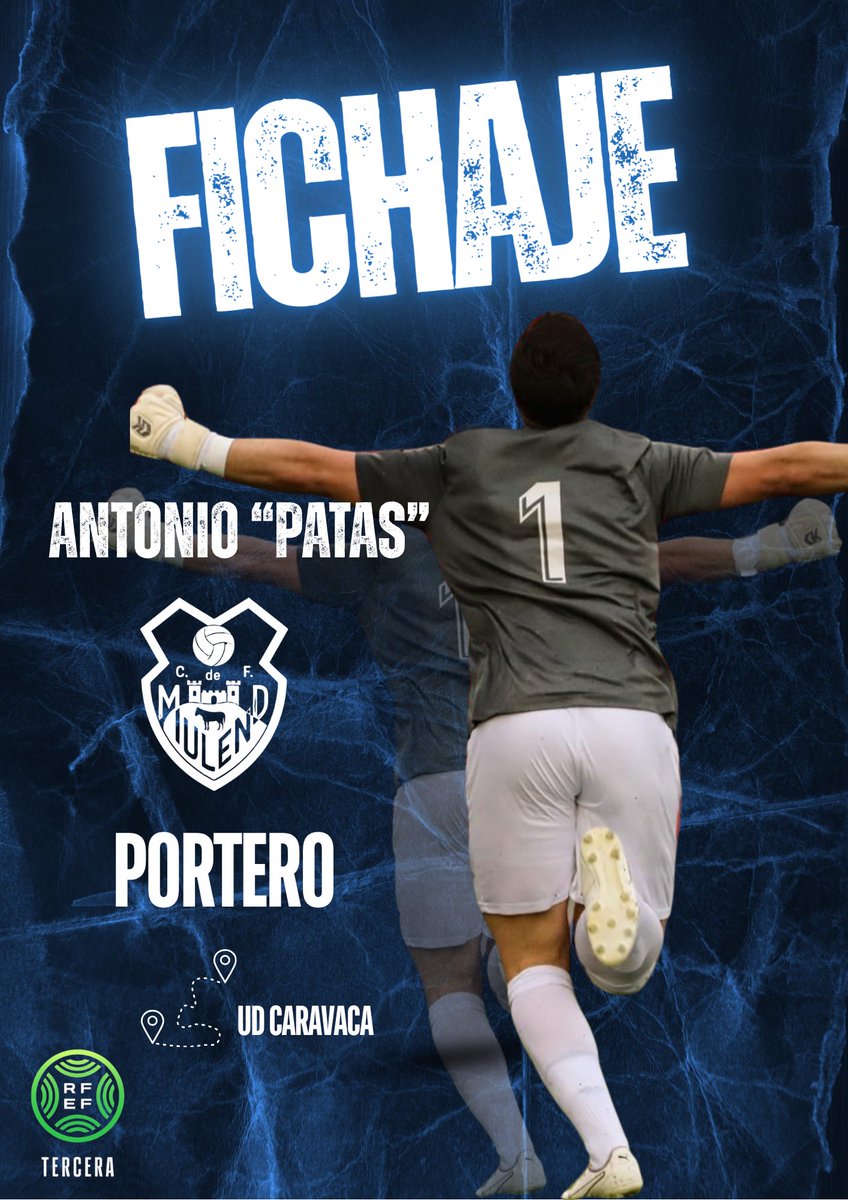 📣 ¡𝗙𝗜𝗖𝗛𝗔𝗝𝗘! 🤝🏽
👉🏽Antonio “patas”  vuelve a casa para la temporada 2025/26💪⚽
🧤El Muleño vuelve para reforzar la portería del Curtís 🔥
📍Proviene del Caravaca de Tercera RFEF 
💪🏽¡Por una gran temporada de éxitos juntos!
⚽️¡BIENVENIDO A CASA!
#VamosMuleñoHastaElFinal❤️🤍