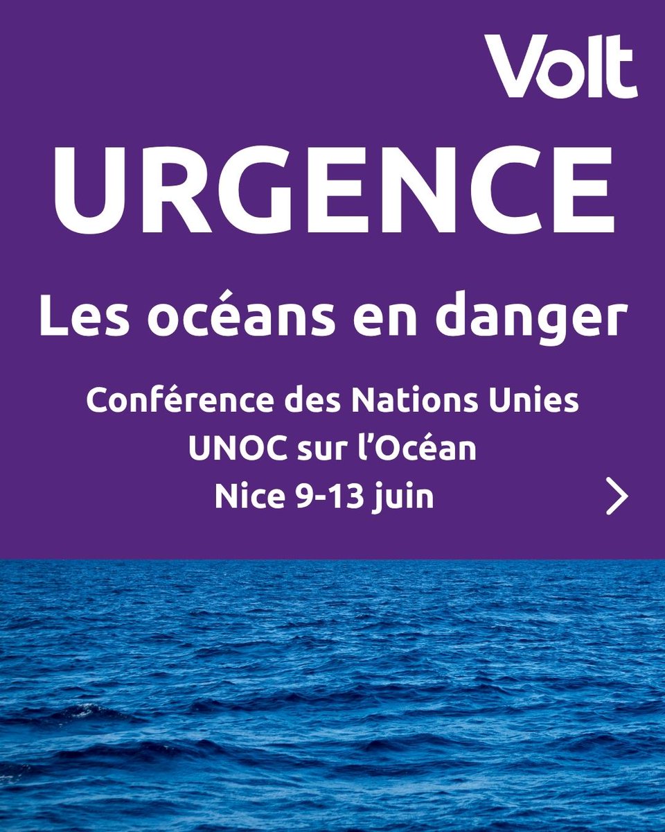 volt_france's tweet photo. 🌊 #UNOC3 à Nice : un rendez-vous crucial pour notre planète ! Du 9 au 13 juin 2025, la France et le Costa Rica co-organisent la 3e Conférence des Nations Unies sur l’Océan, un moment clé pour l’action en faveur de la conservation des océans.
#VoltFrance  #UNOC3 https://t.co/3utdYOKUKT