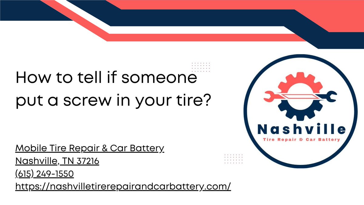 CarMobile92311's tweet photo. How to Tell If Someone Put a Screw in Your Tire?

✅ Look for clean punctures, straight screw angles, or odd placement.

Whether it’s tampering or not — we’ll patch it fast.

👉 https://t.co/9VRj1ZryDn

https://t.co/8W3afAXnyd

#tireRepair #mobileTireRepair #nashvilleTireRepair https://t.co/0uVvb2YXZm