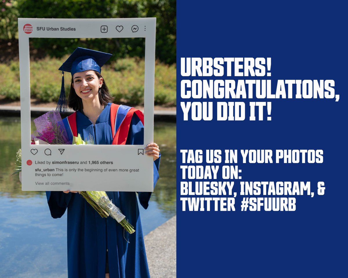 sfuurban's tweet image. Way to go, #sfuurb grads of June 2025! We are thrilled to be celebrating your achievements this morning. Please tag us in your photos and we hope to see you at the FASS reception after the convocation ceremony.
#MyFASSGrad #MySFUGrad