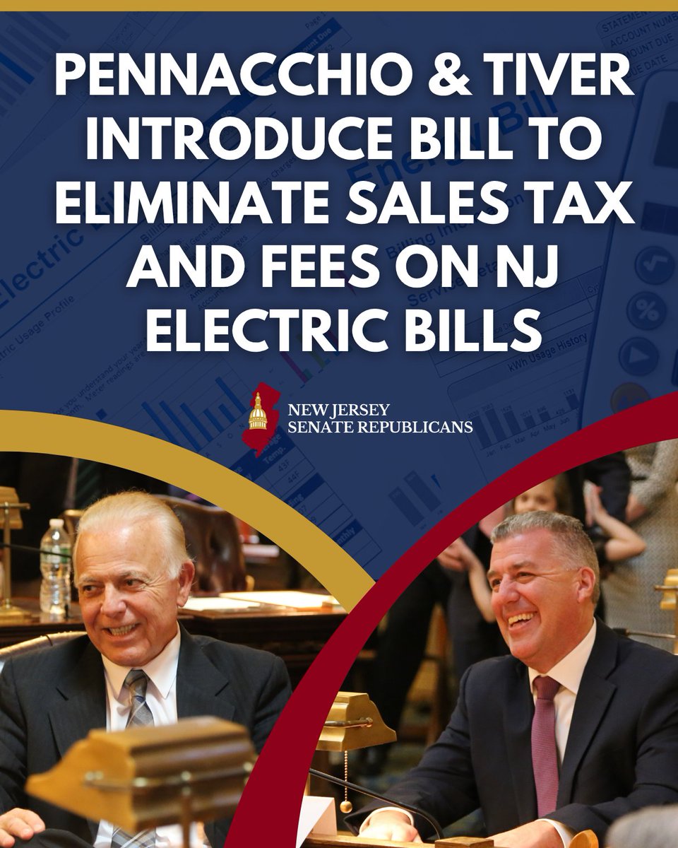 While Trenton Democrats offer pennies back—taken from the taxes and fees on your sky-high electric bills, Senate Republicans are working to eliminate those hidden costs altogether. 💸

Sens. Latham Tiver and @JoePennacchio's bill would provide much needed relief this summer. ⚡