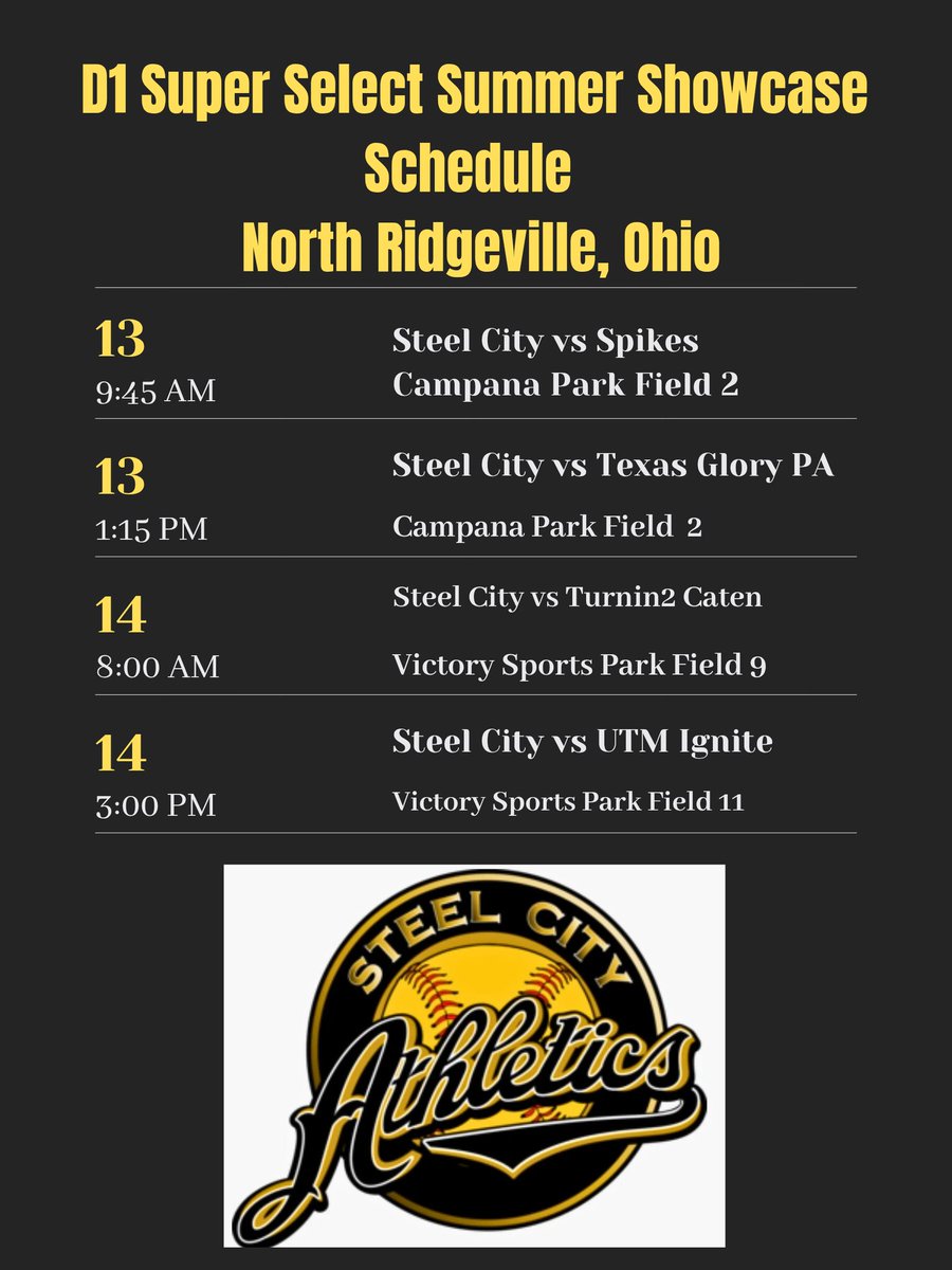 Our schedule for this weekend!