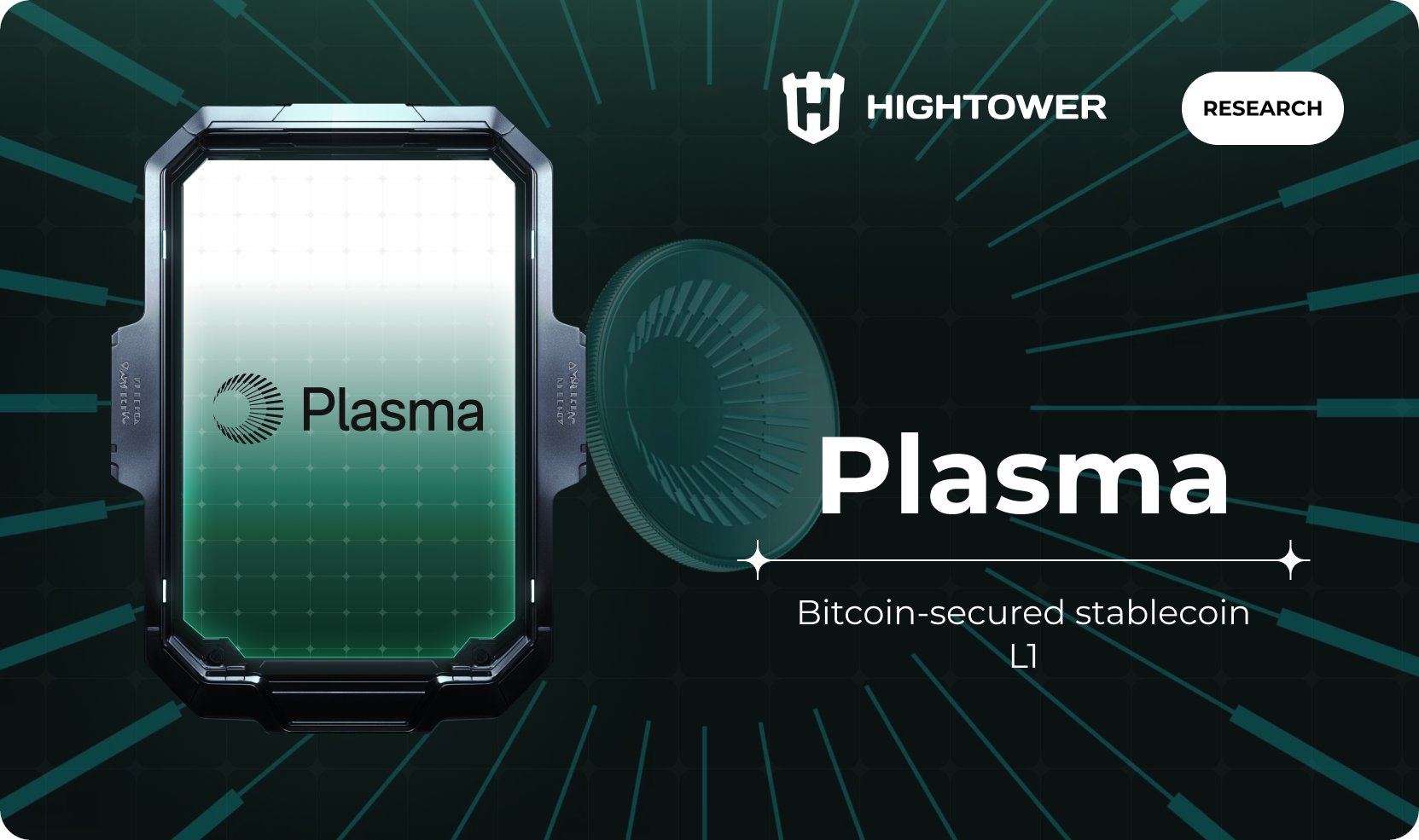 Plasma is a stablecoin infrastructure secured by Bitcoin