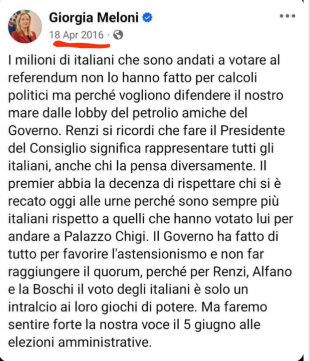 <a href="/ultimora_pol/">Ultimora.net - POLITICS</a> Che diceva la Meloni?