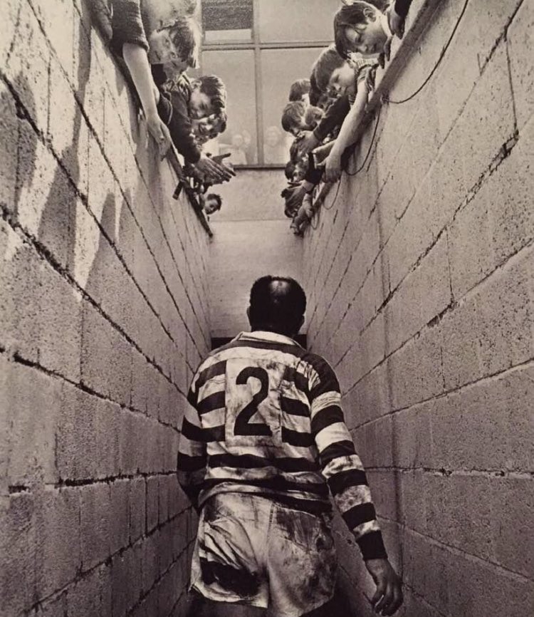Sir Billy Boston walks off Central Park as a Wigan player for the last time (1968)