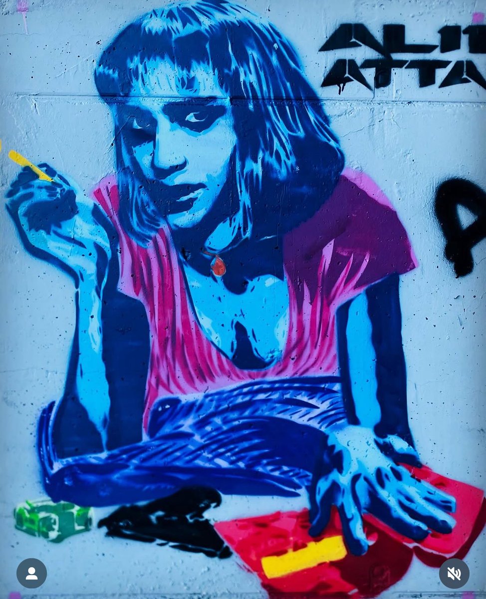 alien__attack's tweet photo. #benedettaporcaroli #pulpfiction #alienattack #streetart #graffiti #stencil #spraypaint #art #milano https://t.co/AoZYMYXXKi