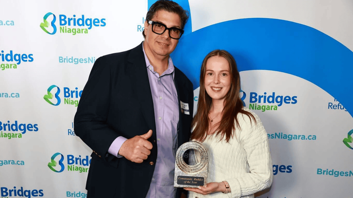 We’re honoured to be named Community Builder of the Year by Bridges Niagara! We partnered with a newcomer artist to bring his design to life using 3D printing in our Makerspace. The finished award now proudly lives in our Hub—a true symbol of collaboration.