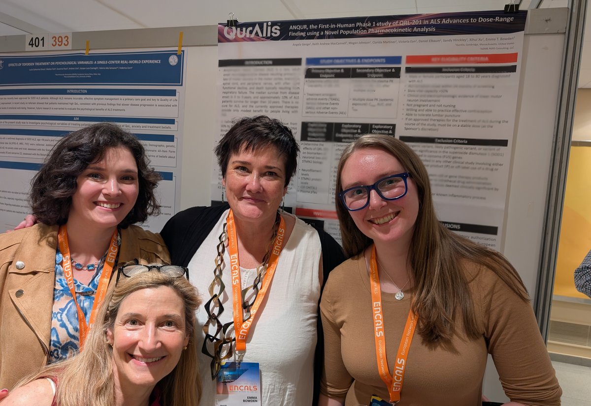 QurAlis Presents! Emma Bowden, QurAlis' SVP and head of development presented a poster on our QRL-201 ANQUR clinical trial at #ENCALS25. QRL-201 is a first-in-class precision therapeutic product candidate that has the potential to restore STMN2 expression in #ALS patients with